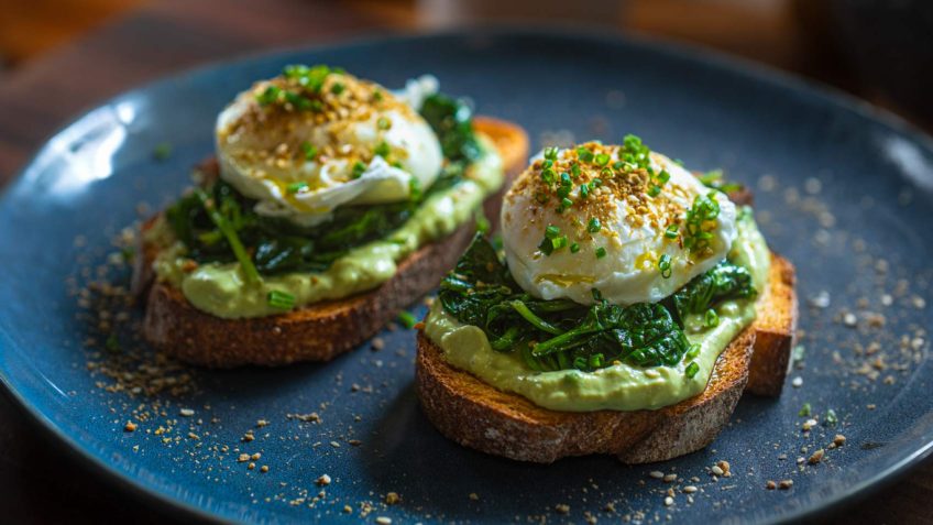 Avocado Yogurt Toast with Poached Egg & Dukkah